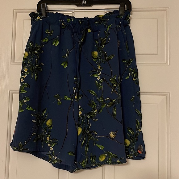 Anthropologie lemon printed Bermuda shorts. Size M. Oversized - Picture 4 of 5